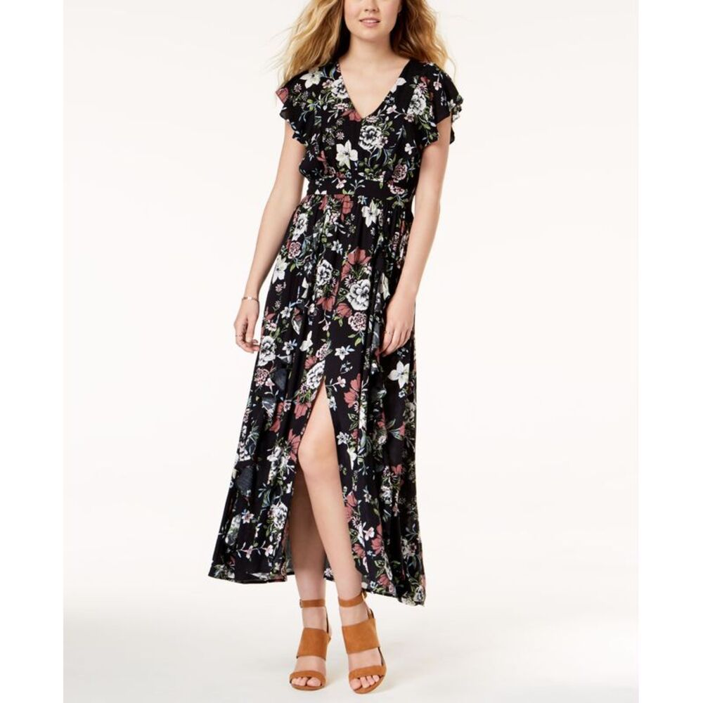 American Rag Juniors Printed Ruffled Maxi Dress